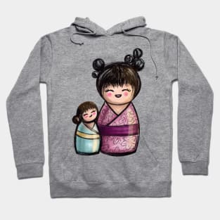 Kokeshis Mother and daughter Hoodie